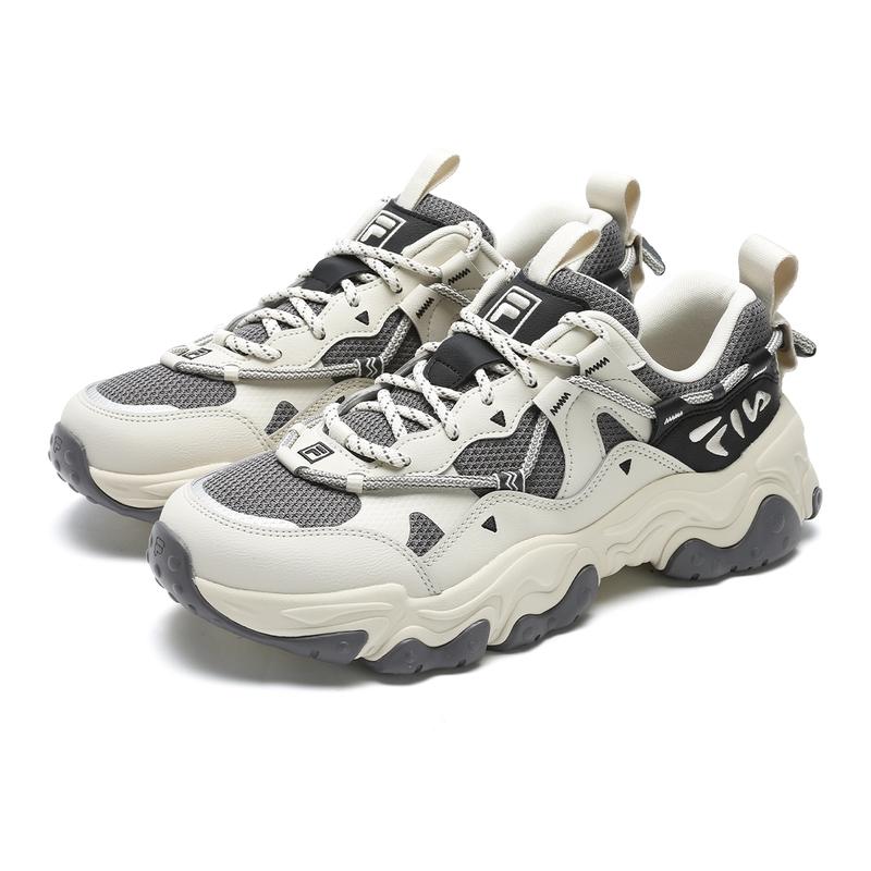 FILA Running Comfortable Versatile Durable Sweat-Absorbing Lightweight Low-Top Running Shoes Men sneaker White Gray F12M442115FAG