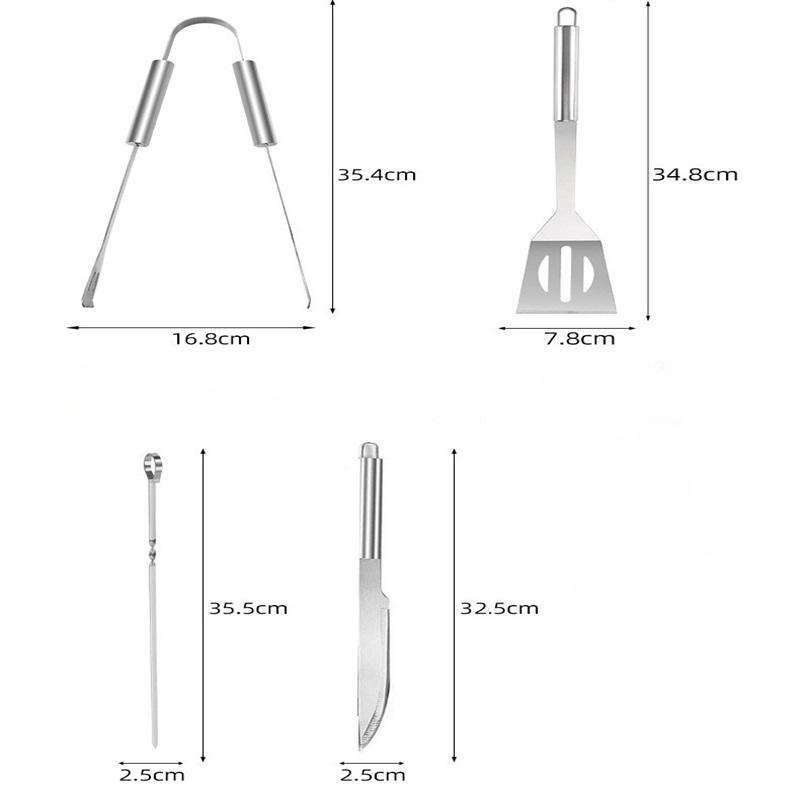 Household Outdoor Stainless Steel Barbecue Tool Combination Set BBQ Bag Packaging Barbecue Tools Kitchen Tools