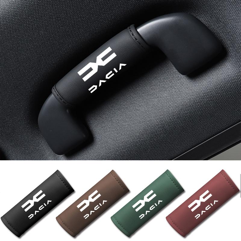 Leather Car Roof Armrest Pull Cover Handle Protector For Dacia Logan Sandero Duster Lodgy Spring Jogger Dokker Stepway Bigster