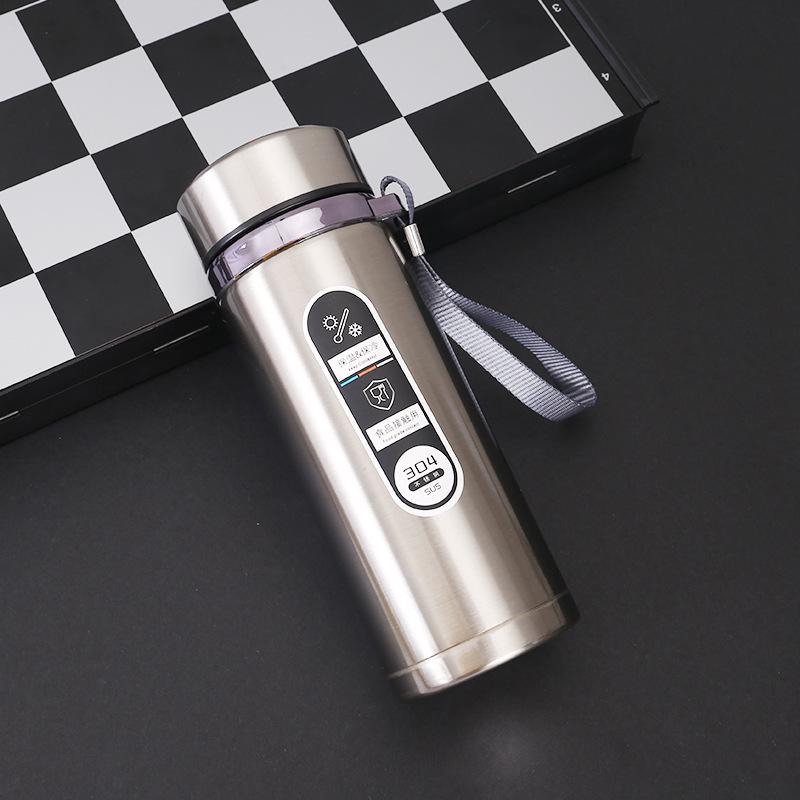 304 Stainless Steel Large-Capacity Insulated Water Cup with Smart Temperature Display and Handle