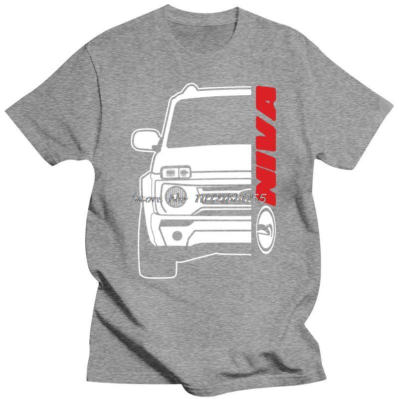 Ny Lada Niva Bronto Bil Auto Svart T-shirt 100% Bomull T-shirt Män O-hals T-shirts Harajuku Streetwear