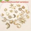 18/48Pcs/Lot  Zinc Alloy Antique Silvery Star Moon Pendant Personality DIY Earrings Pendant for Hand Chain Necklace Mardi Gras Day Ramadan