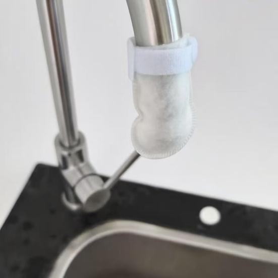Universal Faucet Water Filter Bag Non-Woven Fabric High-Density Sediment Remover for Tap Water Rust & Particles Anti-Splash Soft Flow Faucet Cover