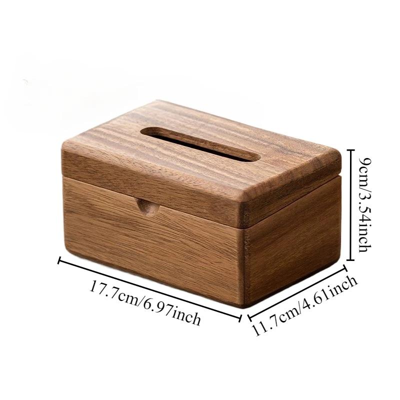 Walnut Tissue Boxes Luxury Napkin Box Rectangular Storage Holder for Living Room Organizer Box Aesthetic Kitchen Items for Home