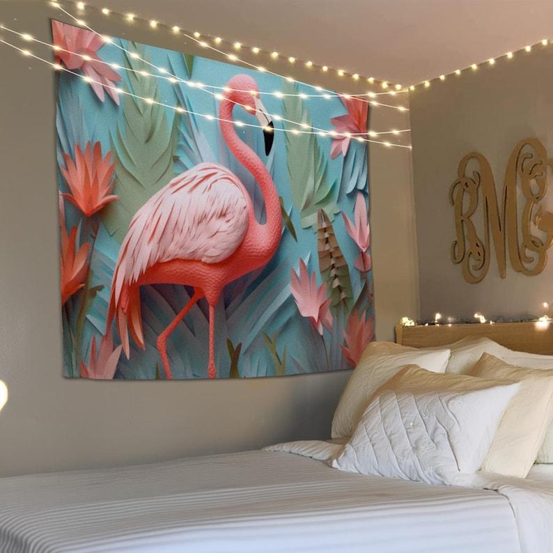 Pink Flamingos tapestry 75x100