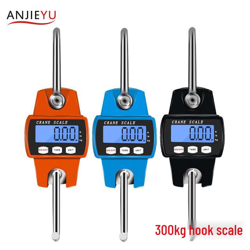 Portable 300kg Electronic Crane Scale with Metal Hook Yellow 300kg