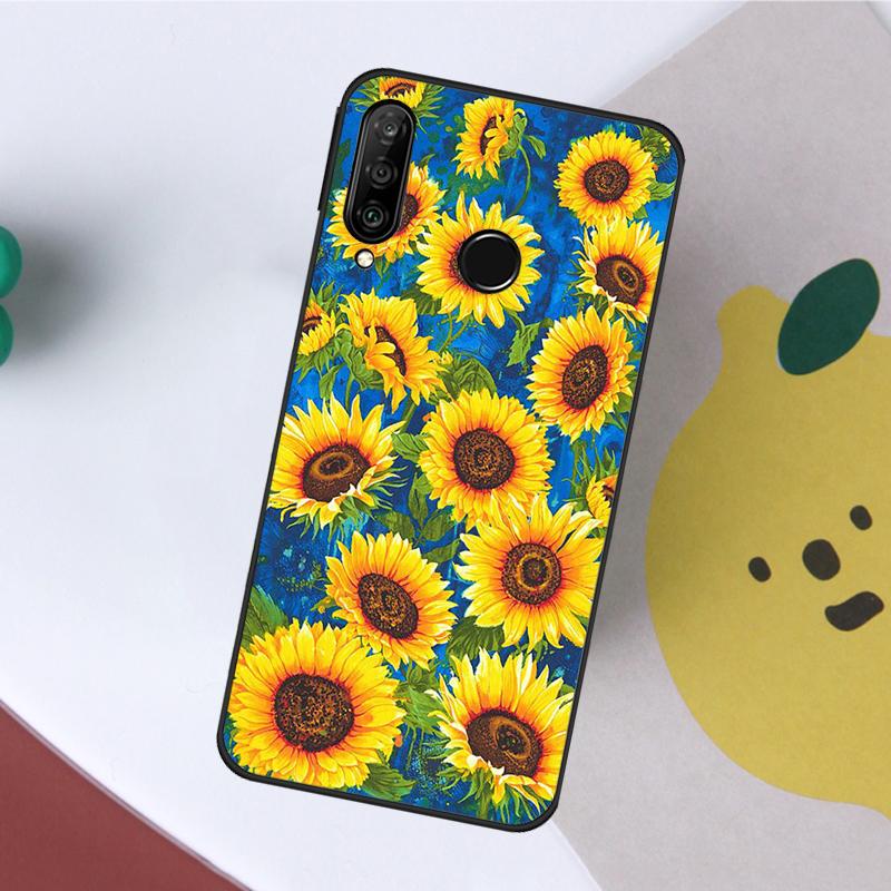 

Vintage Sunflowers For Huawei Nova 12s 12i 11i 8i Y73 Y72 Y61 Y91 Y90 Y70 Y60 9 10 SE P30 P40 Lite P60 Pro Case Huawei Nova Y70