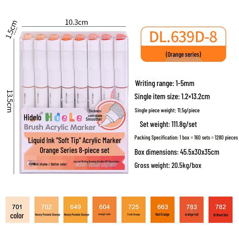 Huideluo Soft-tip Marker Set: Liquid Ink Acrylic Art and Journal Drawing Pens for Students