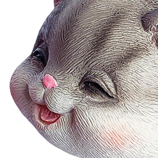 Animal Decorative Statue Mini Cat Dog Resin Ornament Compact Design Flower Pots