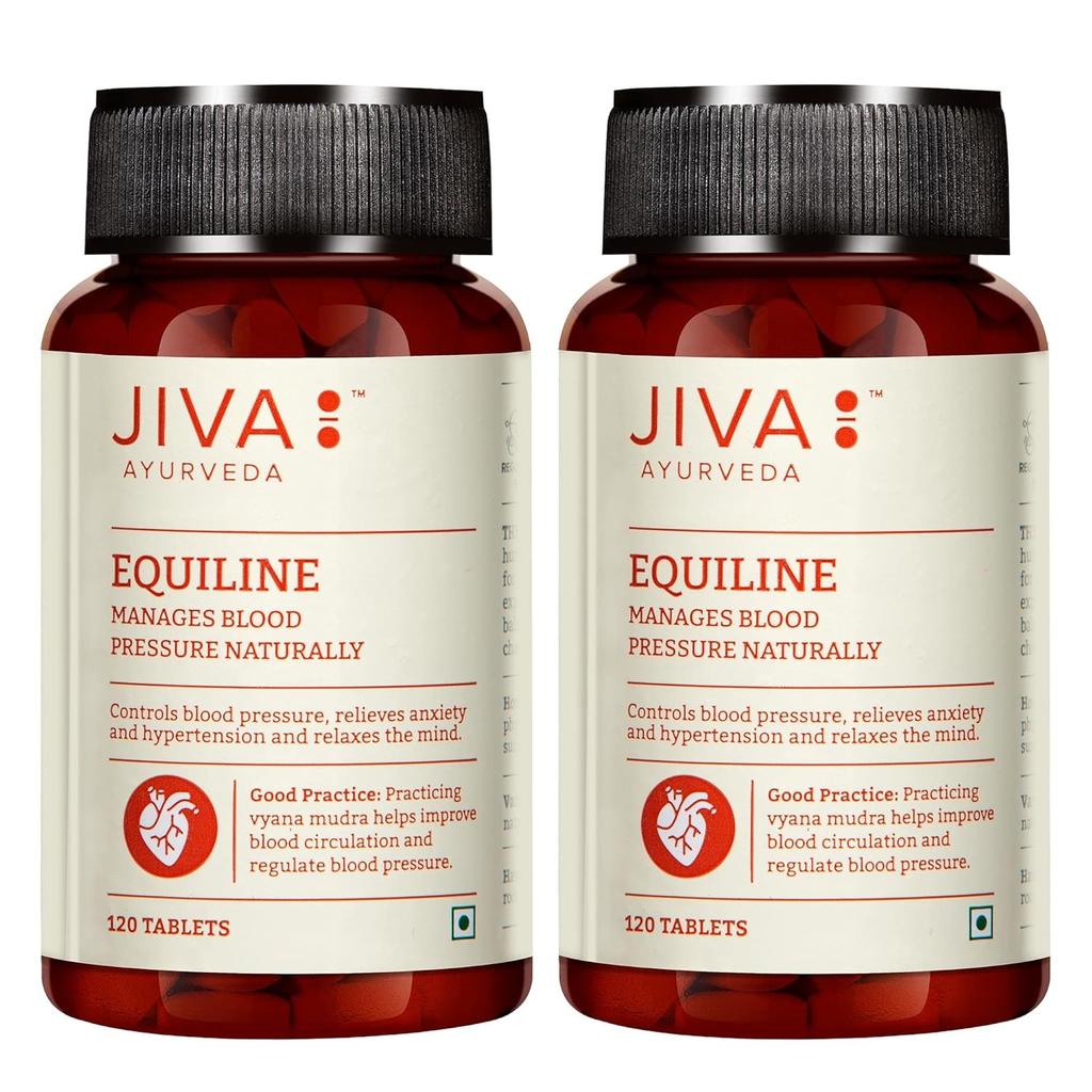 Jiva Equiline Tablets 500mg | Ayurvedic Herbal Supplement for Mind Clarity & Energy Support | 120 Tablets  X Pack of 2