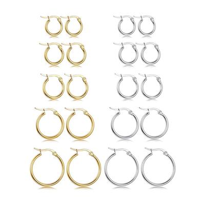 Unisex Large Thick Hoop Earrings - European & American Fashion Style