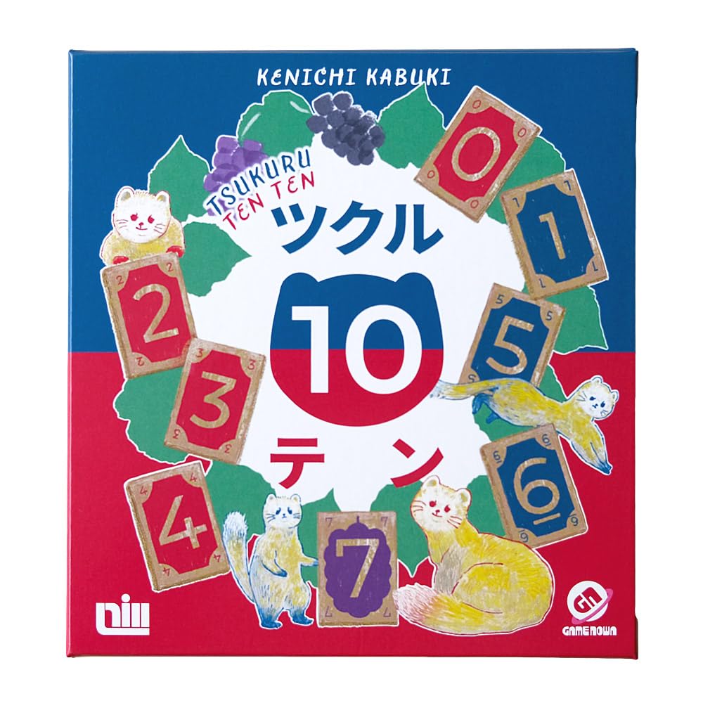 TSUKURU TEN TEN Ages 8 and Board Wooden Tiles Be the First To Make the Total of the 8 Cards In Your Hand Equal Exactly 10 Ten (2-4 Players, 20-30