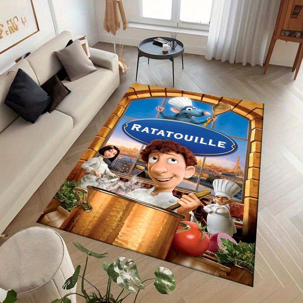 1pc Ratatouille Alfredo Linguini Rug - Non-Slip, Machine Washable Polyester Carpet for Living Room, Bedroom, Bathroom & Laundry - Comfortable Home Dec