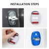 Autocollant de Voiture 2025 Chaud 4 Pièces Boucle de Verrouillage de Porte de Voiture Housses de Protection Couvercle en Alliage de Zinc Pour Peugeot 408 4008 308 3008 Rifter 5008 508