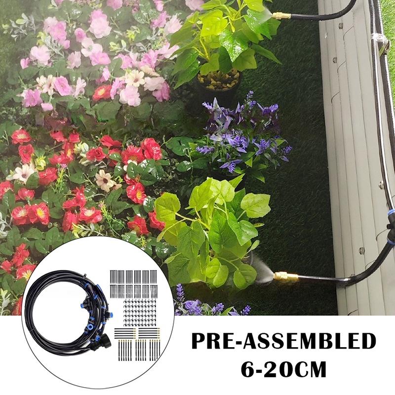 6-20 M Evrensel Atomizasyon Yağmurlama Otomatik Sulama Kitleri Dönen Bakır Nozul Balkon Yağmur Ormanı Spreyi