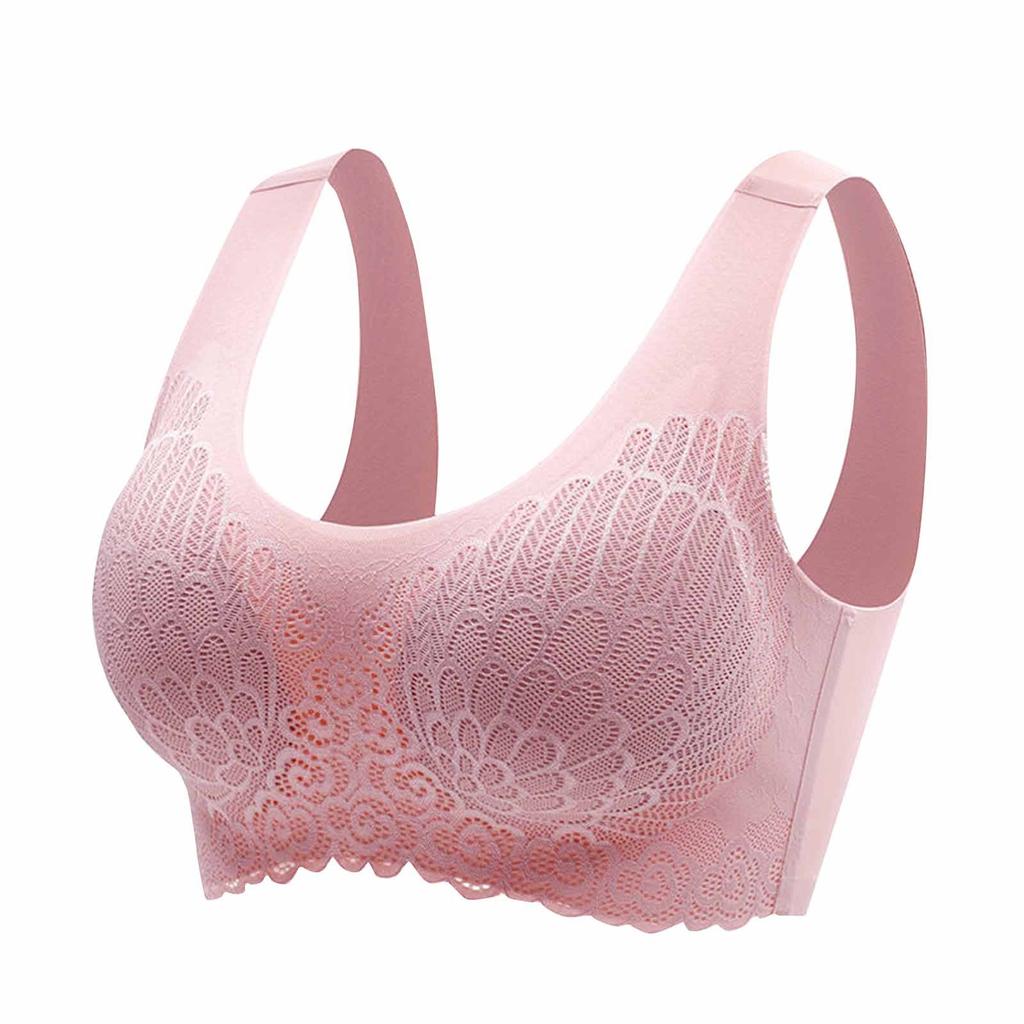 Women's Comfort Bra Without Underwire Sports Bra Padded Lace Bra Soft Seamless Stretch Bustier Classic Top