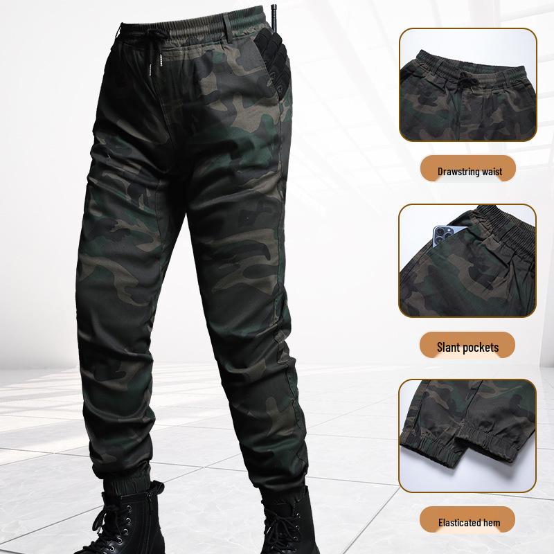 Unisex Elastic Workwear Set, Camouflage, Cotton Thread, Ideal for Welding, Auto Repair, Anti-Scald, Wear-Resistant, Labor Protective.