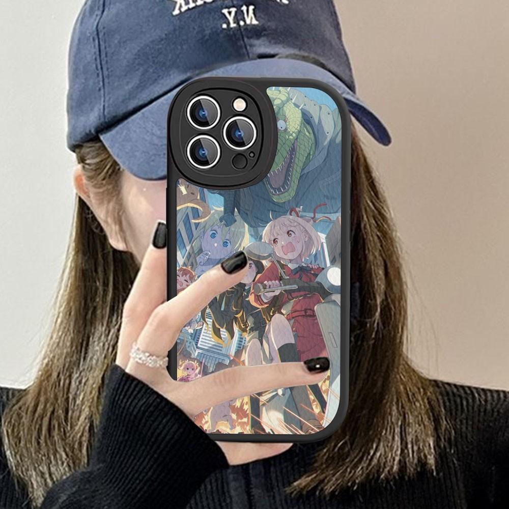 Anime Lycoris R-Recoil Phone Case Hard Leather For iPhone 14 13 12 Mini 11 14 Pro Max Xs X Xr 7 8 Plus Fundas