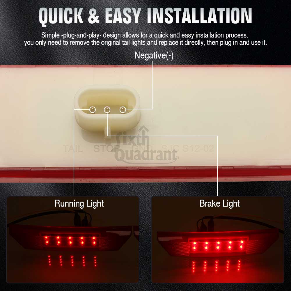 Motorcycle Accessories 12V 1 Pair LED Rear Tail Light ABS Red/Smoke Fit For 2023-2025 ProStar S4 TITAN Adventure 155 # 2411099