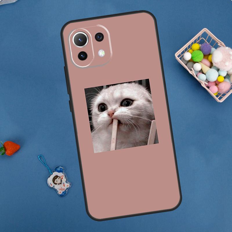 Pink Aesthetic Cute Cat Animal Case For Xiaomi 15 Ultra 13 14 11T 12T 13T 14T Pro POCO X7 Pro F5 F6 M6 X3 X5 X6 Pro Coque