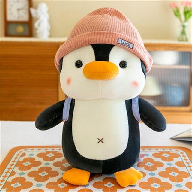 

22 /35 /42cm Cute Penguin Plush Toys Kawaii Penguin Wears Hat Dolls Pillow Stuffed For Children Baby Birthday Room Decor Gifts St Practical Use 22cm розовый