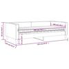 VidaXL Daybed with Mattress Black 100x200 Cm Fabric 3196567
