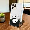 Cute Panda Phone Case For iPhone 17 16 15 14 13 12 11 Mini Pro Max Plus Transparent Cover