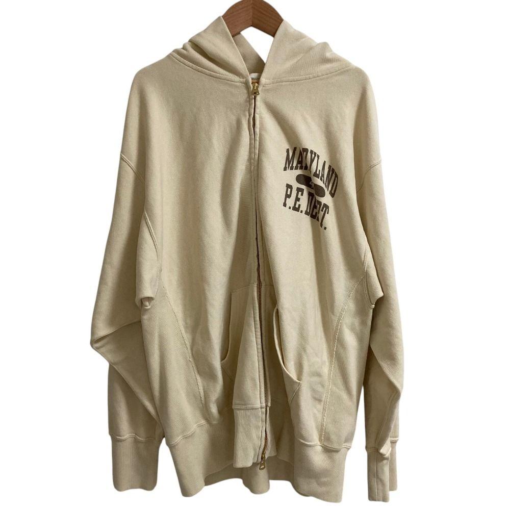 Used Good Condition Champion Framework Custom Reverse Weave Zip Parka Hoodie CWSB101 Size M Ivory Ladies Old Clothes Used USED
