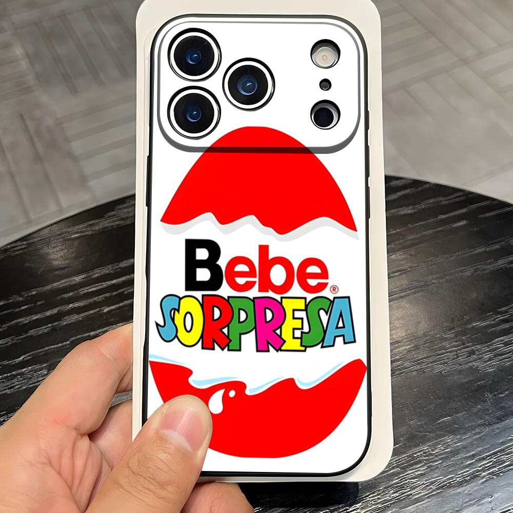 Trolly Egg K-KINDER JOY Surprise Phone Case For IPhone 17 Pro Max 16 15 14 Pro Max 13 11 X Xs Xr 8 7Plus Silicone Cover