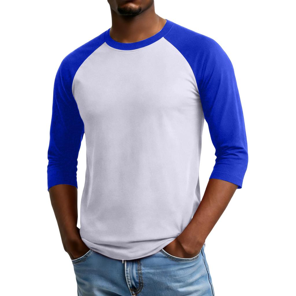 Men's Raglan Sleeve Three,quarter Sleeve Top