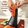 Black Stainless Steel Cone Grater for Fruits, Vegetables, Ginger, and Cheese