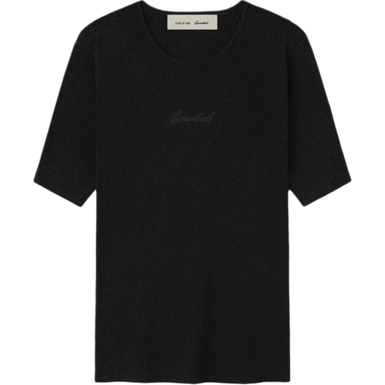 Fear Of God Essentials Ss26 Signature Rib Knit Fitted Short Sleeve Tee Women Tops 192SP267691FW XS