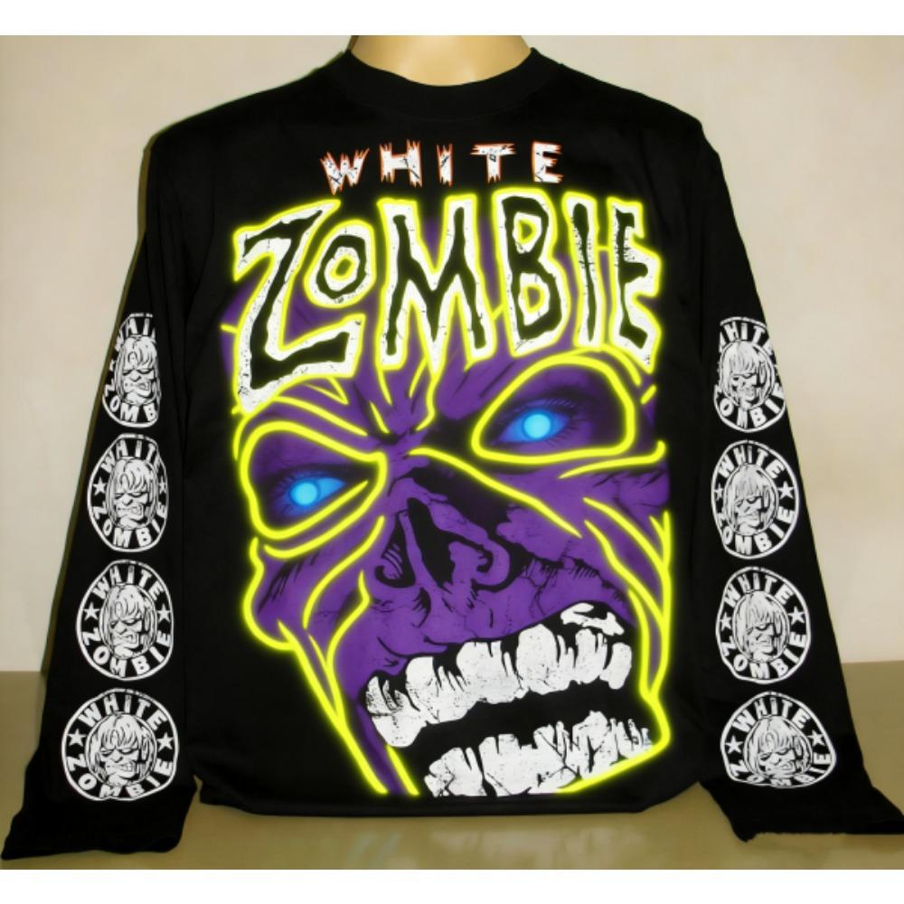 

Spring Retro Funny Zombie Print Pullover Europe America Fashion Comfortable Men s Long Sleeve T-shirt Outdoor Oversized Tees Top S