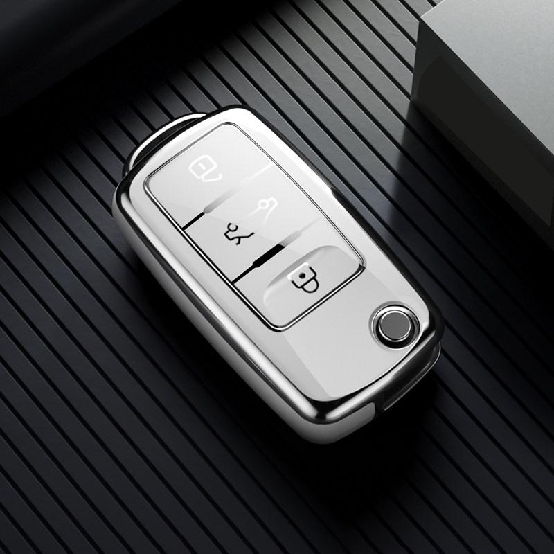 TPU Protector Shell Fob for Volkswagen VW Tiguan Polo Golf MK5 6 Passat Lavida Skoda Octavia Car Smart Key Cover Case Zr9