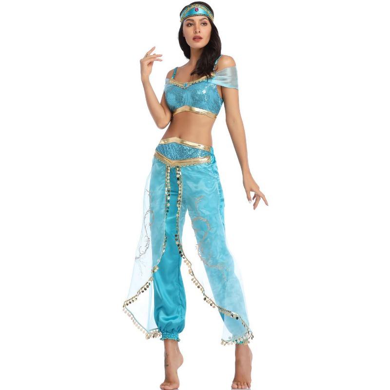 M-XL Tianzhu Search Banner Magic Lamp Dance Costume, Halloween Jasmine Princess Costume, Adult Cosplay