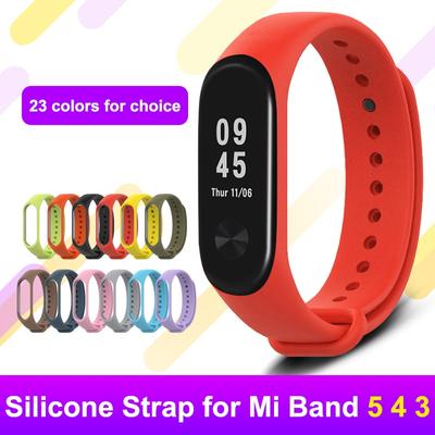 Silicone Strap for Xiaomi Mi Band 5 4 3 Sport Wrist Strap Miband 5 Bracelet Replacement Watchband For Xiaomi Mi Miband 4 3 Strap