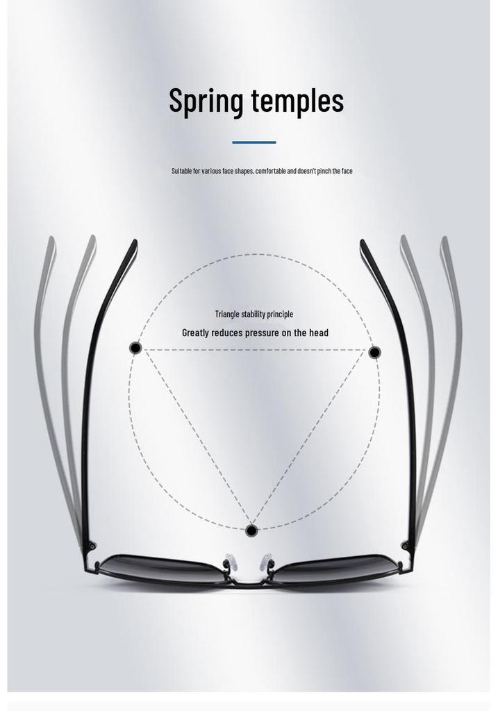 Men's High-End Polarized Double Bridge Metal Sunglasses for Fishing & Driving Sun Protection