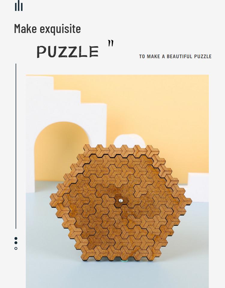 Escher Cube Level 10 Wooden Puzzle: High IQ Brain-Teaser