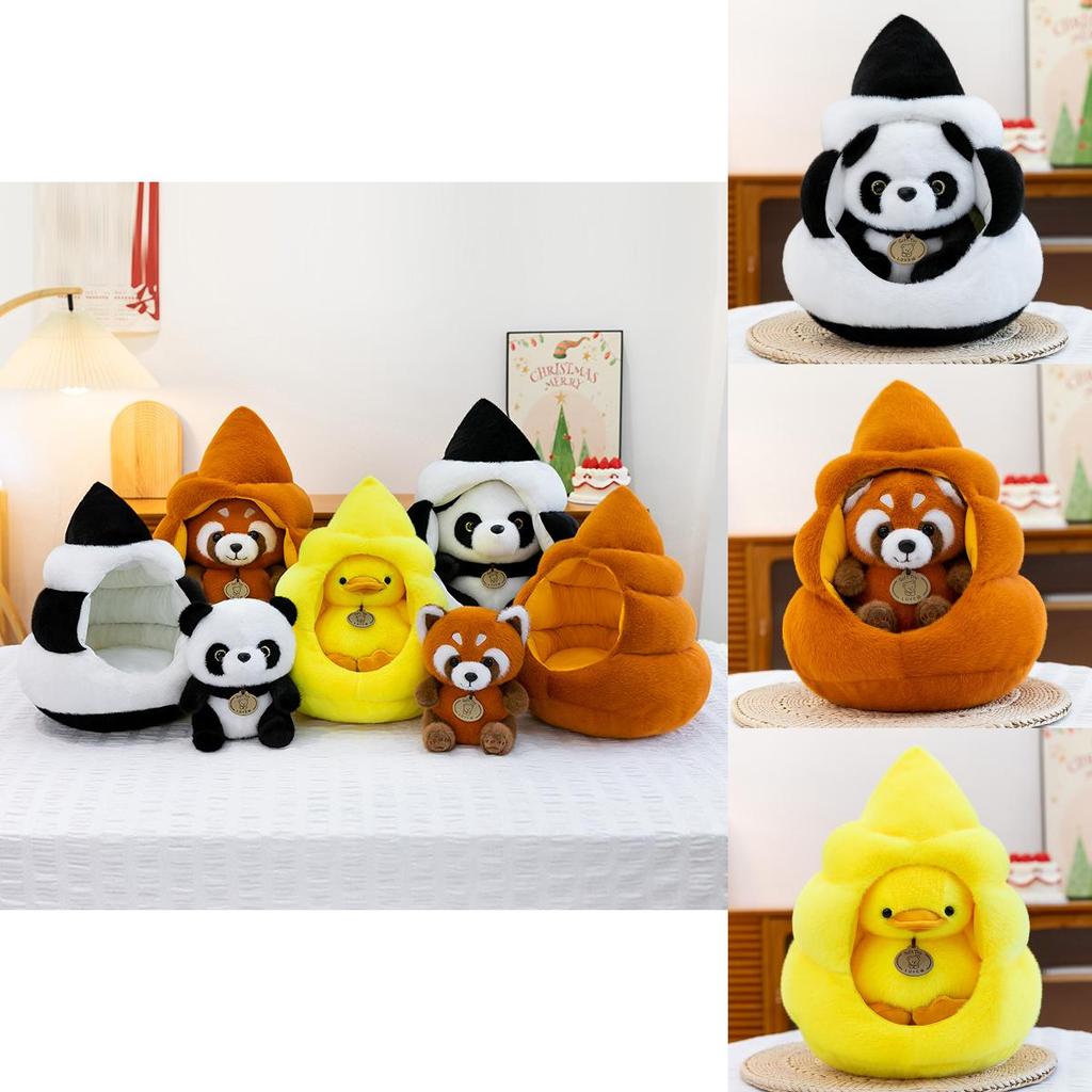 Pet Plush Toy Cartoon Raccoon Panda Duck With Pp Cotton Filling For Kids And Giftgiving