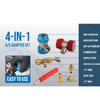 R134A AC Adapter Werkzeugsatz, R134A Adapter-Kit Schnellkupplung Doppelkopf Ventileinsatzentferner Tankanschluss Auto Klimaanlageninstallation