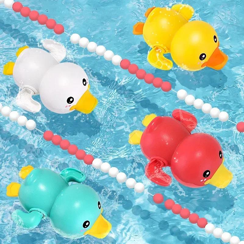 Bath Toy Cute Swimming Duck Bath Toys for Toddlers 1-3 Floating Wind Up Toys for Boy Girl New Born Baby Bathtub Toddler Toy Gift