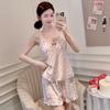 [Little Love] Summer New Lace Suspender Shorts Loungewear Cute Pure Love Ice and Snow Pajamas