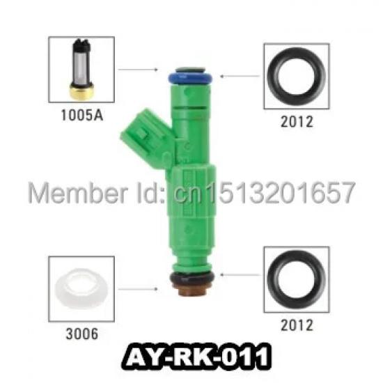 4sets Fuel Injector Repair Kit Service Kits For Toyota 2TRFE Tacoma 2.7L 4Runner 23250-79155 23209-75100 (AY-RK116)