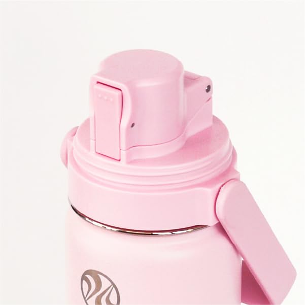 Official Takeya Takeya Flask Go Cup 0.4L Soft Green with Cup, Stainless Steel Water Bottle, 400ml, for Kids