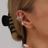Inlaid Pearl Crystal U-shaped Ear Clips, Sexy and Exquisite Versatile Niche Set Ear Buckles