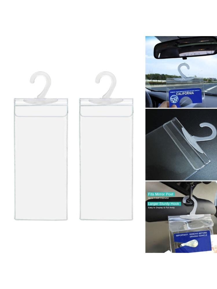 Držák na parkovací štítek pro handicapované, Průhledný ochranný obal na štítek s povolením k parkování pro osoby se zdravotním postižením (Sada 2)