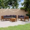 Vidaxl 6-Cz. Tuin loungeset, Kussens, Acaciaboomhout
