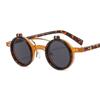 Popular Vintage Steampunk Flip Up Sunglasses Retro Small Round Frame Sun Glasses Double-layer Flip Lens Punk Eyeglasses UV400