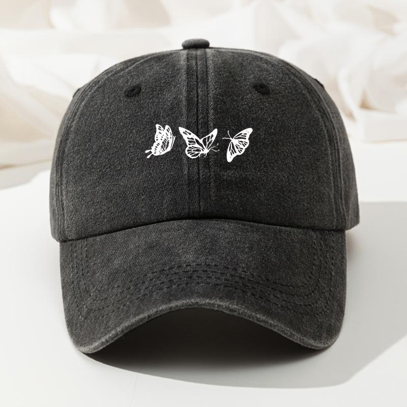 

Fashion Baseball Cap Retro Washed Casual Hat Curved Brim Peaked Cap Dad Truck Fishing Hat чёрный