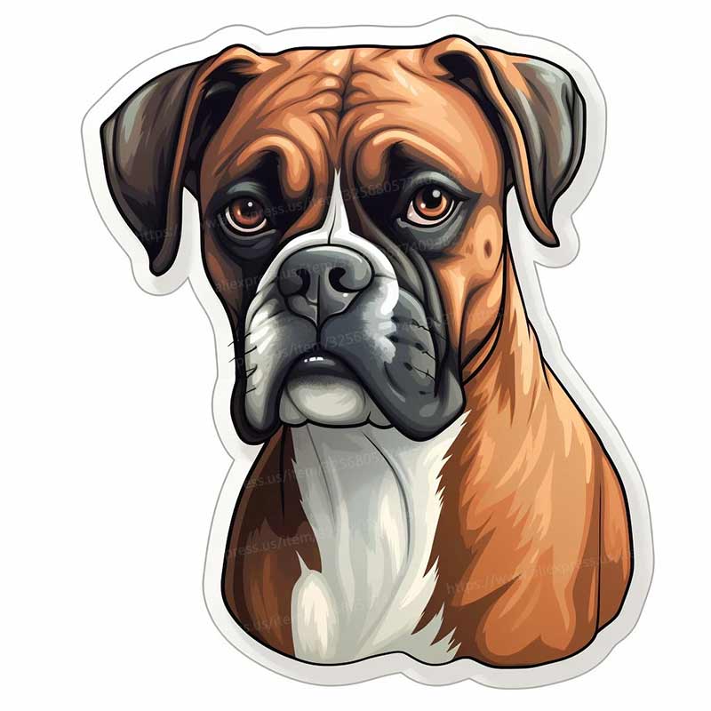 German Boxer Pet Dog Animal Car Sticker Waterproof Styling Automobiles Motorcycle Exterior Accessories Vinyl Decals Y207